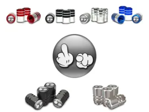 Wheel Valve Stem Caps for SUVs Skilled Alloy Finish